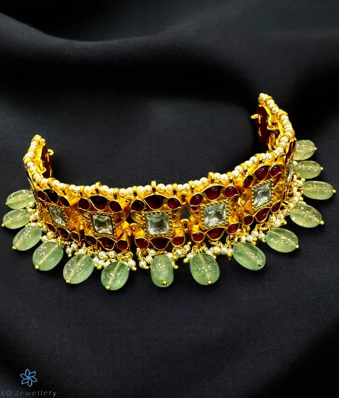The Rehanshi Silver Choker Necklace kundan Necklaces