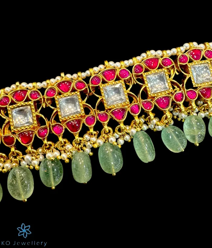 The Rehanshi Silver Choker Necklace kundan Necklaces
