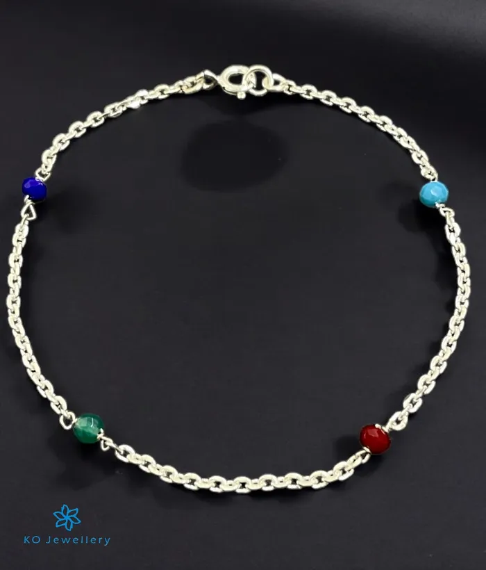The Ridhhi Silver Gemstone Bracelet Bharati Bracelets