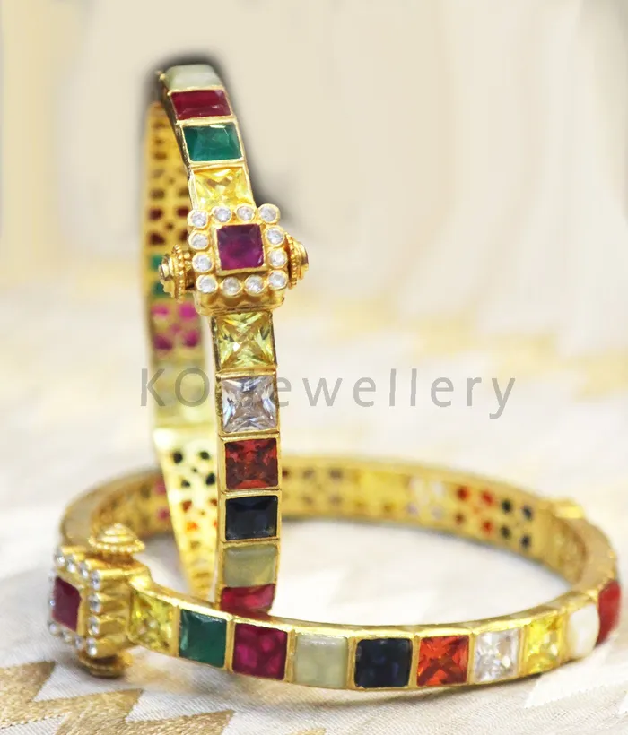 The Sampada Silver Navaratna Bracelet Size 2224 Silversmith Bracelets
