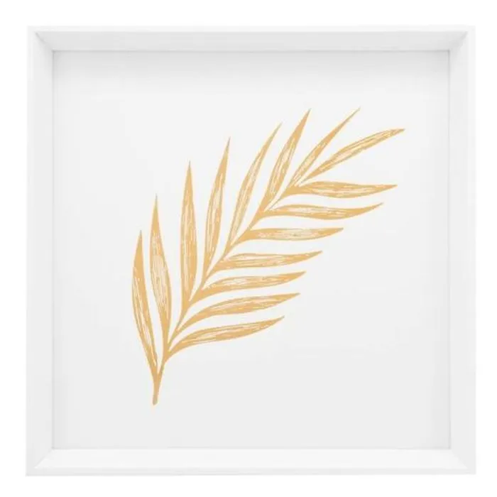 Torre Tagus PreStyled Sets Torre Tagus Gold Feathered Palm Leaf Framed Canvas Print 165 Gold