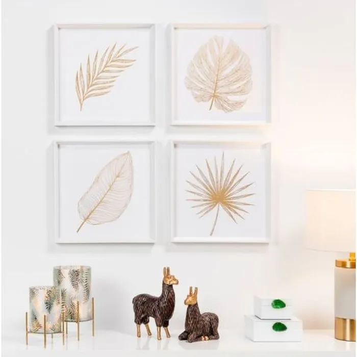Torre Tagus PreStyled Sets Torre Tagus Gold Feathered Palm Leaf Framed Canvas Print 165 Gold Torre Tagus PreStyled Sets Torre Tagus Gold Feathered Palm Leaf Framed Canvas Print 165 Gold