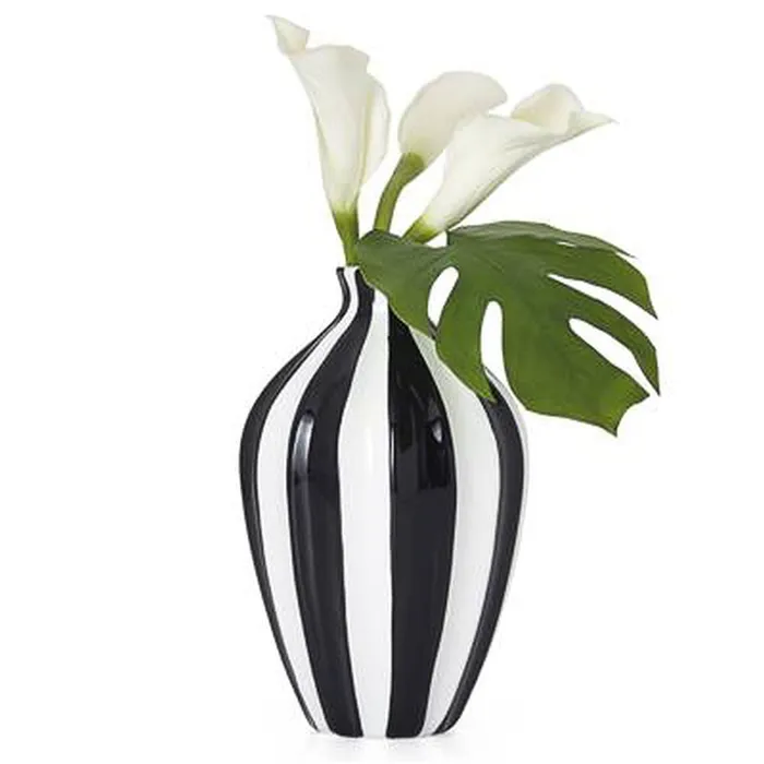 Torre Tagus Torre Tagus Abstract Black Band Ceramic Gourd Vase Rings