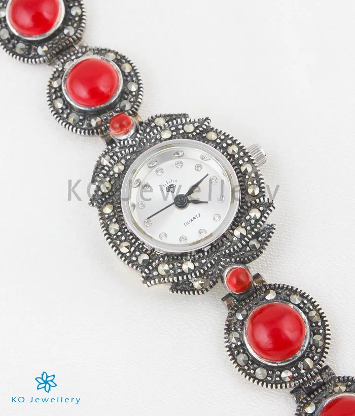 Watches Marcasite The Evalia Silver Watch