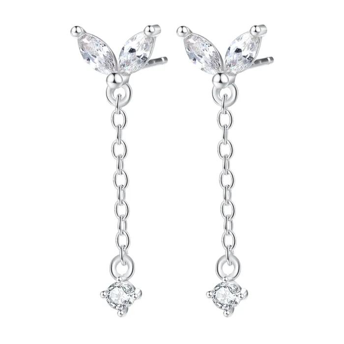 Waterdrop Stud Earrings Sterling Silver Hey Happiness Earrings
