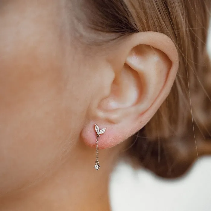 Waterdrop Stud Earrings Sterling Silver Hey Happiness Earrings Waterdrop Stud Earrings Sterling Silver Hey Happiness Earrings