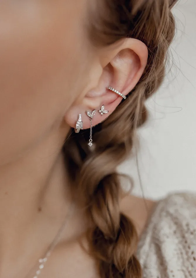 Waterdrop Stud Earrings Sterling Silver Hey Happiness Earrings Waterdrop Stud Earrings Sterling Silver Hey Happiness Earrings