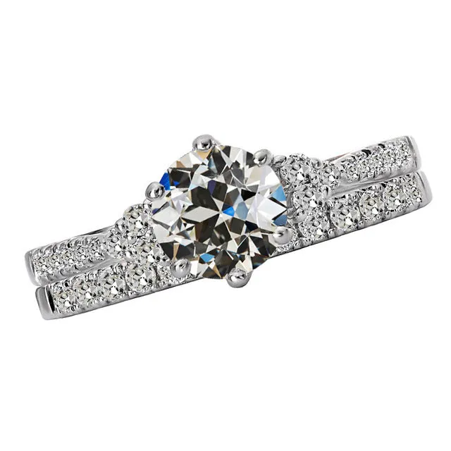 Wedding Ring Band Set Round Old Mine Cut Natural Earth Mined Diamond White Gold 5 Carats HarryChadEntcom Rings Wedding Ring Band Set Round Old Mine Cut Natural Earth Mined Diamond White Gold 5 Carats HarryChadEntcom Rings
