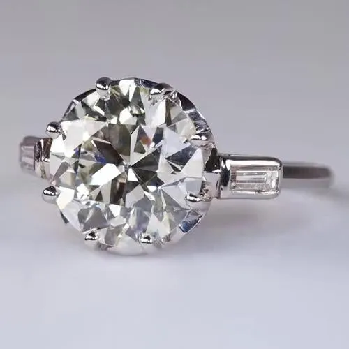 Wedding Three Stone Ring Big Old Cut Round Baguette Lab Grown Diamonds 11 Carats HarryChadEntcom Rings Wedding Three Stone Ring Big Old Cut Round Baguette Lab Grown Diamonds 11 Carats HarryChadEntcom Rings