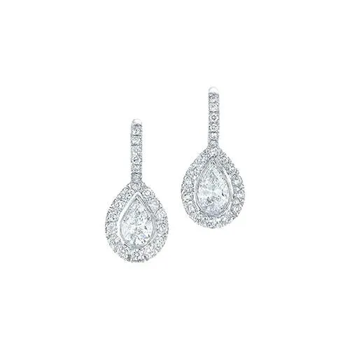 Women Dangle Earrings 300 Carats Sparkling Natural Earth Mined Diamonds White Gold GB Earrings Women Dangle Earrings 300 Carats Sparkling Natural Earth Mined Diamonds White Gold GB Earrings